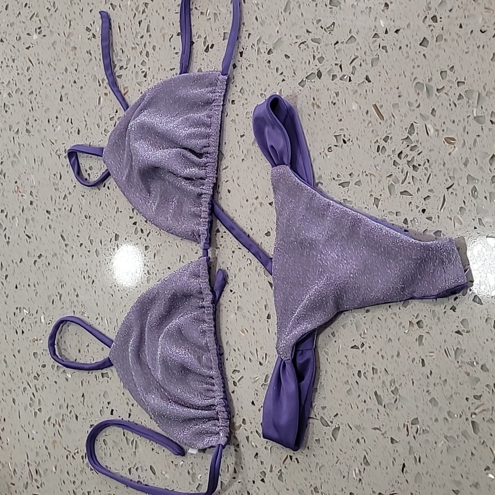 Purple sparkle bikini